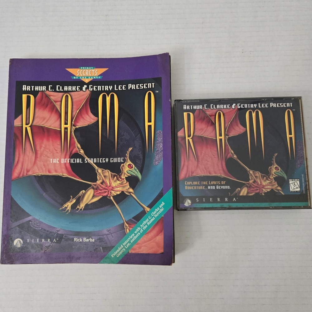 VTG 1996 Rama PC CD ROM Sierra Game 3 Disc Complete with Prima Strategy Guide
